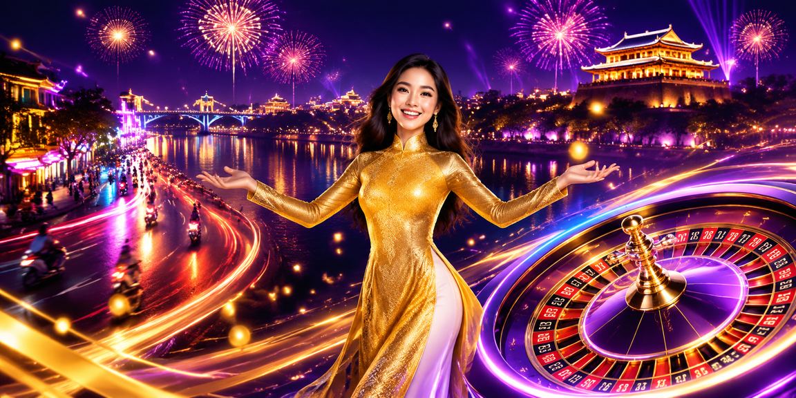Người chơi roulette trong trang phục áo dài tại Huế thưởng thức trải nghiệm live casino
